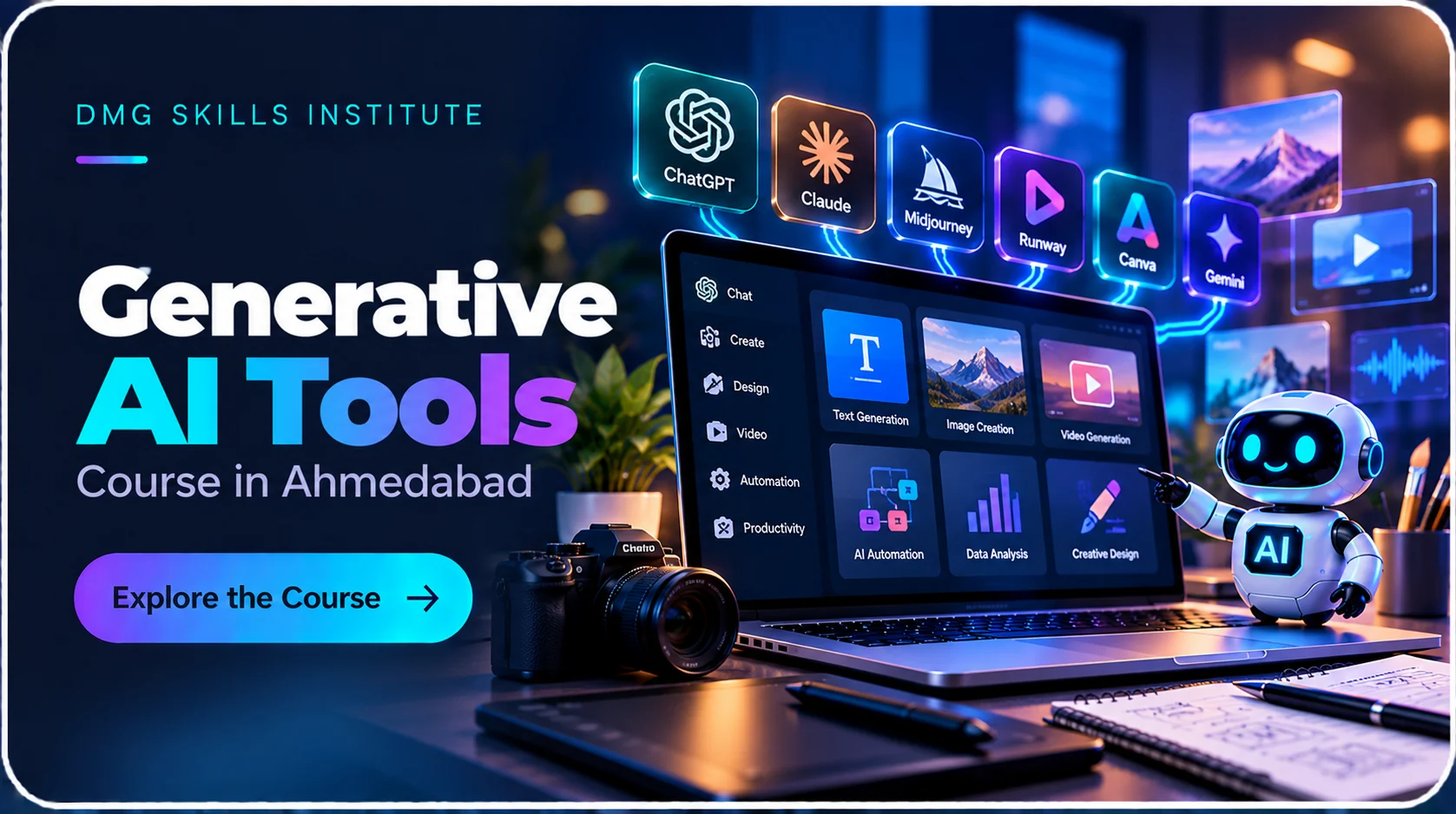 Generative AI Tools course illustration