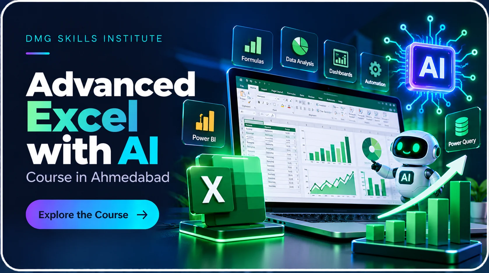 Advanced Excel with AI course illustration